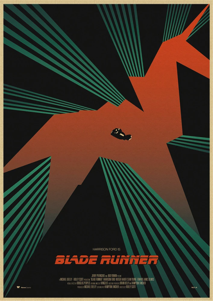 Blade Runner 2049 американский фильм ретро плакаты крафт-бумага печатные настенные постеры картины Домашний декор комнаты - Цвет: Синий