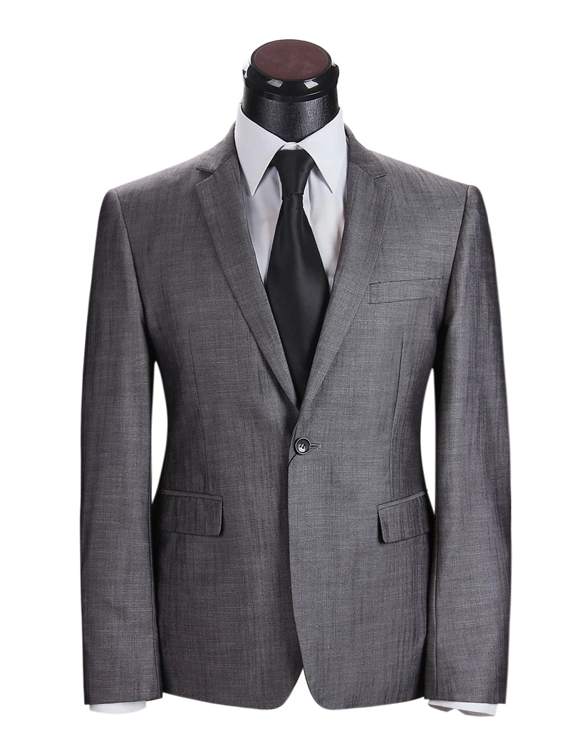 2 шт. однобортная мужчины в блейзеры свободного покроя бизнес костюмы господа