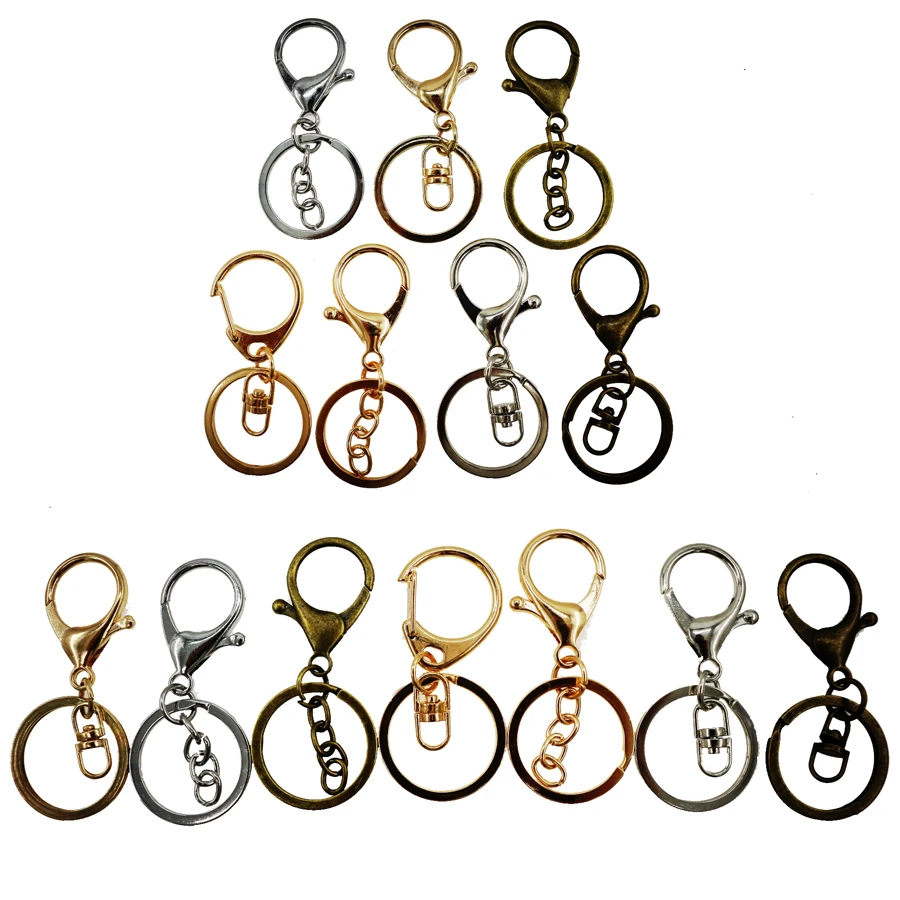 PF 30 шт./лот Брелки Ювелирных Изделий и Компоненты Золото Посеребренные Застежкой