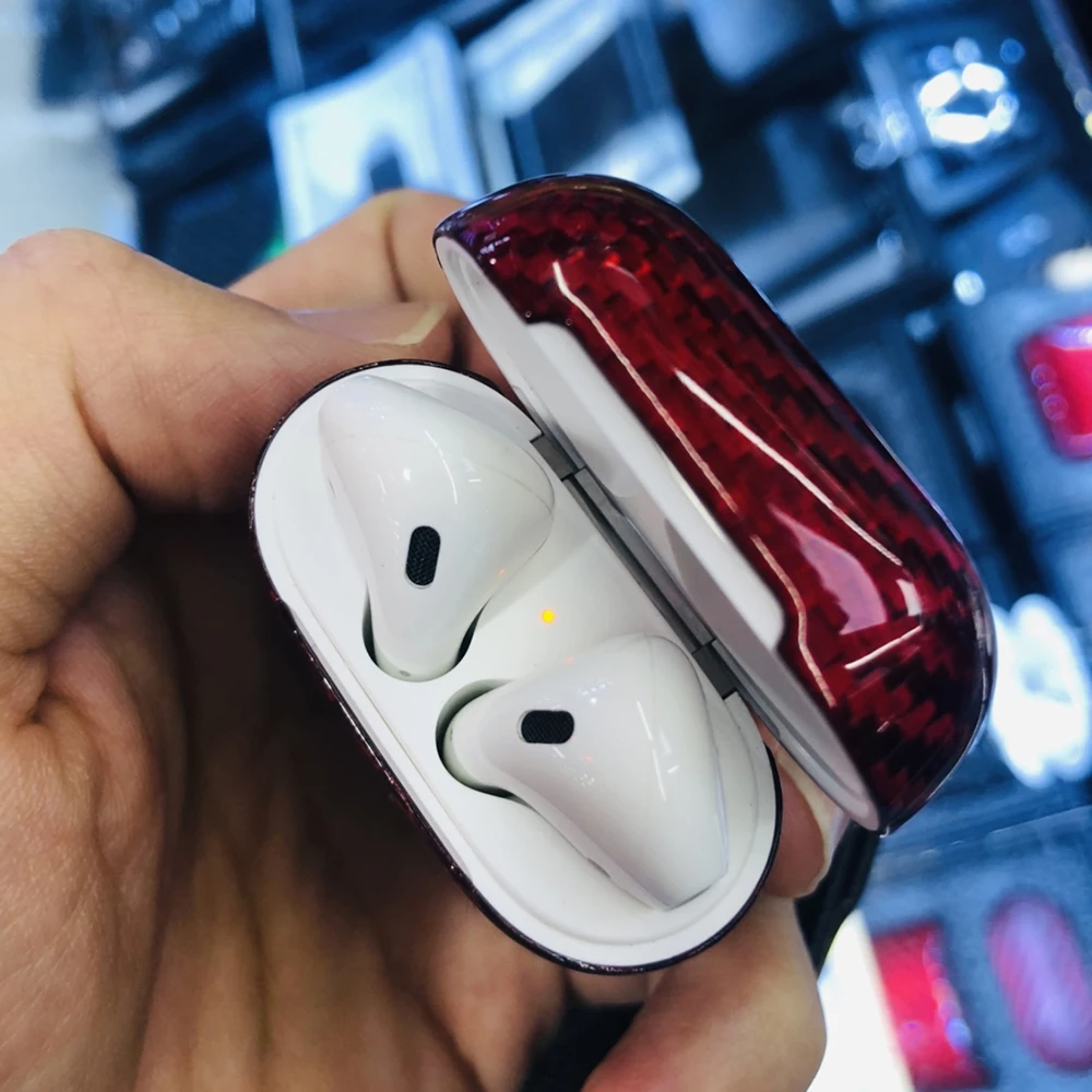 Чехол из настоящего углеродного волокна для Apple AirPods, роскошный тонкий светильник, защитный чехол для наушников из углеродного волокна, чехол для AirPods, новинка