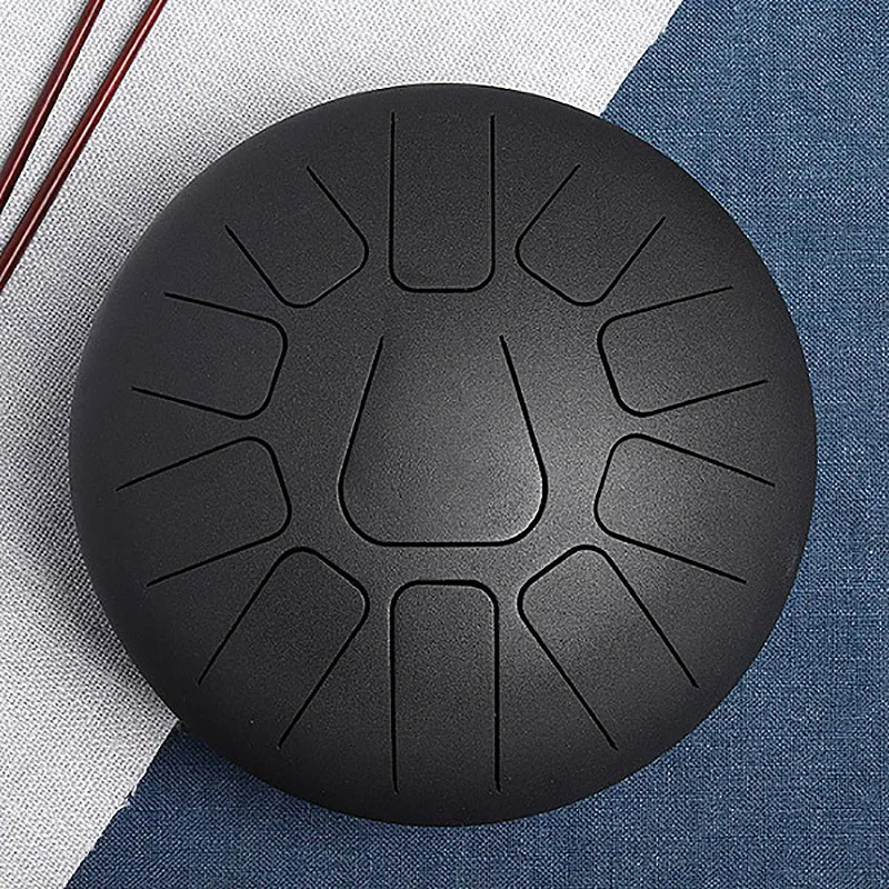 BATESMUSIC Tongue Drum Hang Tank D Major 8 Notes 10 Inches Steel Percussion with Padded Travel Bag | Спорт и развлечения