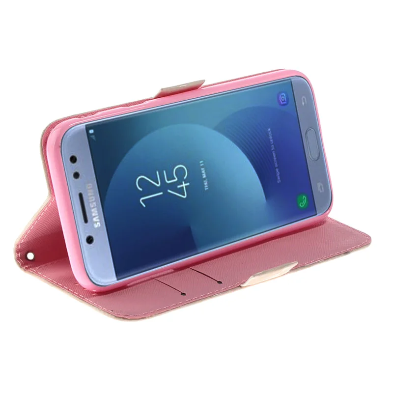 Чехол-бумажник для Samsung Galaxy J5 2016 2017 J530 J7 J4 J6 Plus кожаный | Мобильные телефоны и