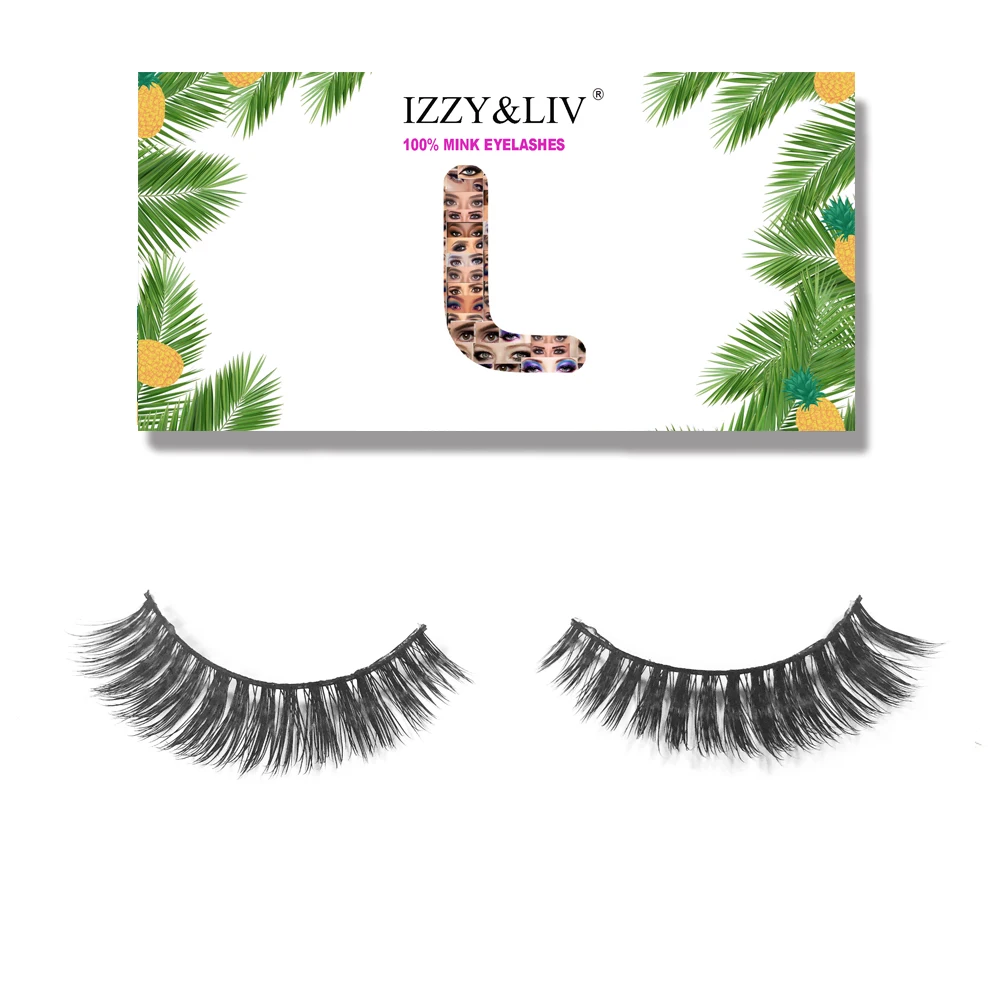IZZY &amp LIV 5 пар 3D Многослойные норковые ресницы 16 мм натуральный вид 100% ручной