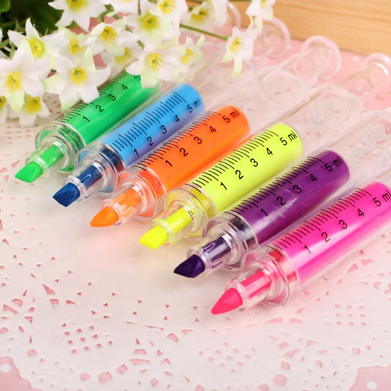 3 шт. гелевые ручки Caneta Lapices Kawaii шприц Boligrafo Color ida Papelaria criative caneenda Stylo Penne ate|Гелевые
