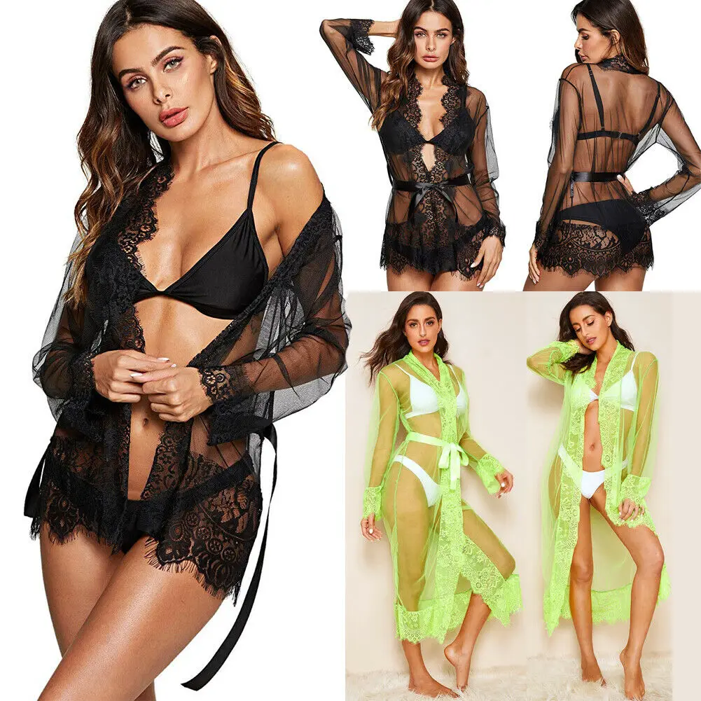 2 стиля женское сексуальное белье с Длинным Рукавом Babydoll нижнее кружевное