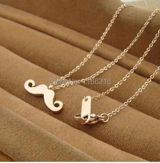 2014 New Arrival! Wholesale! 5 pcs a lot 14K Rose gold plated Moustache design jewelry women fashion necklace MX-148 | Украшения и