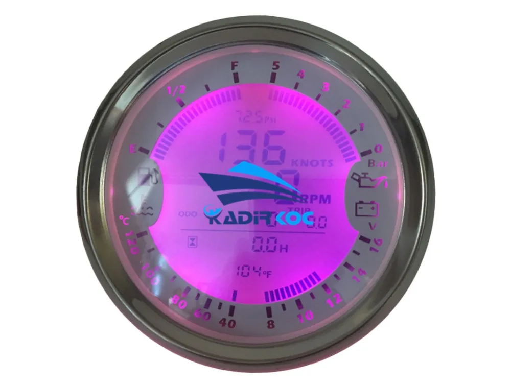 Авто Многофункциональный манометр модификация 85 мм gps Спидометр Tach датчик топлива 8-16 в вольт метр Температура воды метр 0-5 бар давление масла