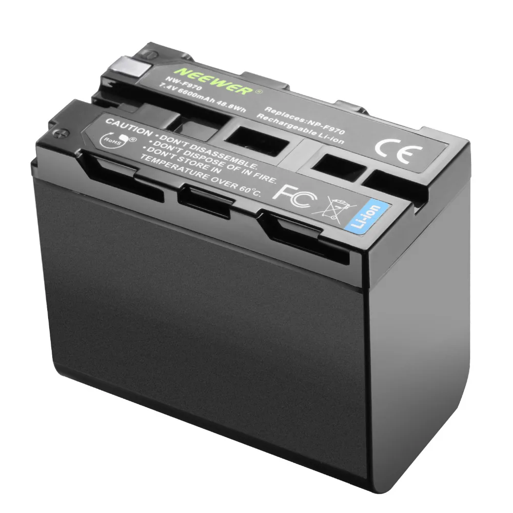Сменный литий ионный аккумулятор Neewer 2 упаковки 6600 мА/ч с USB зарядным устройством