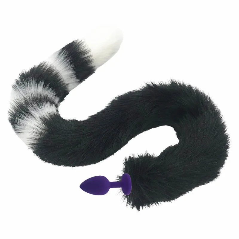 80cm Long Fox Tail Silicone Anal Plug Butt Sex Toys Plugs Cosplay Accessories Crawls Paws | Красота и здоровье
