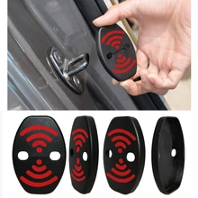 DIY Lock Sticker Car Door Lock Cover Fit For Toyota Sienna Zelas Sequoia Tacoma Hilux FJ Cruiser 4 Pcs Per Set