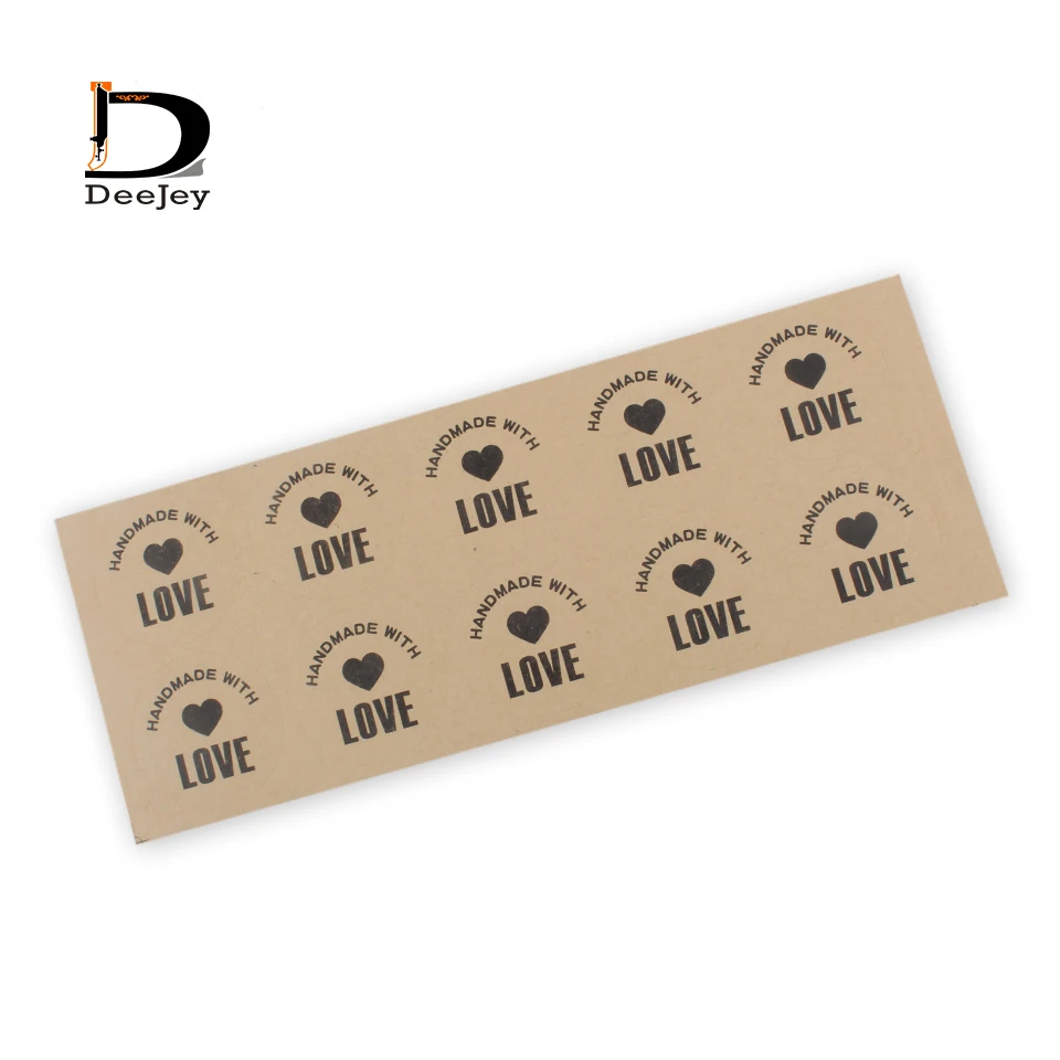 

Stock Envelope Sealing Sticker Kraft Paper Stickers For DIY Hand Made Gift Cake Candy paper adhesive tags 600pcs lot