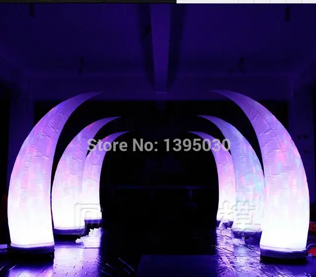 Inflatable tube LED inflatable light with inner blower for hotel celebration dinning room | Лампы и освещение