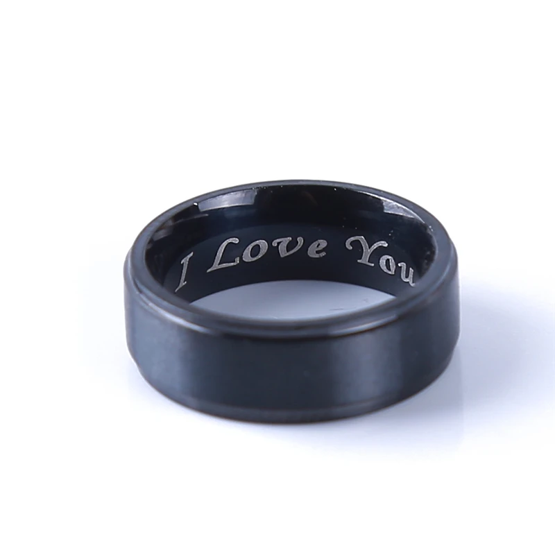 &quotI Love You&quot 8MM 6MM Couple Rings Lovers Titanium Ring For Women Wedding Engagement Party Jewelry Accessories Gift | Украшения и