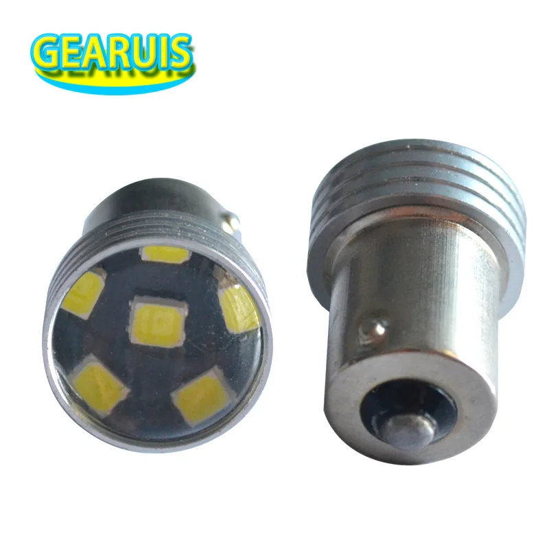 10 шт. S25 1156 BA15S 6 SMD 2835 светодиодный объектив P21W 1157 BAY15D светильник сигнал поворота s