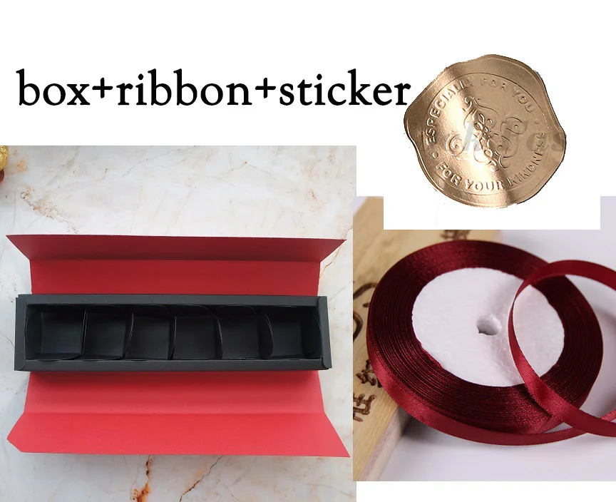 box sticker ribbon 22,5*4*3,5 см Глубокий сапфир синий красный 10 наборов бумажная коробка для шоколада на День святого Валентина Рождество День Рождения Вечеринка свадебные подарки упаковка - Цвет: box sticker ribbon