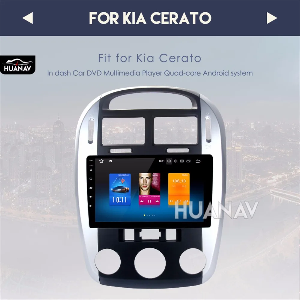 

Car autoradio 2 din GPS navigation for Kia Cerato 2007 2008 10.1 Inch Big screen car gps navi Android 8.0/Android 7.1 no dvd