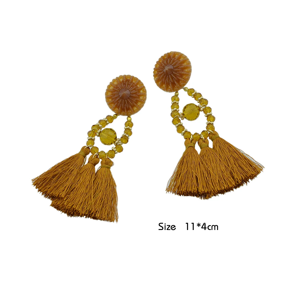 Perfeel заявление Серьги ювелирные изделия зеленый черный красный Коричневый и