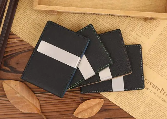 Кошелек для кредитных карт мужской из твердой кожи Волшебный держатель зажим