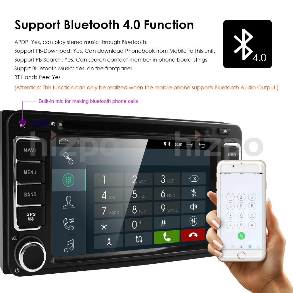 2DIN четырехъядерный Android 9,0 Автомобильный Универсальный радио для Toyota Corolla Camry 1024*600+ wifi+ SWC+ BT RDS DVR TPMS SD задняя камера DSP