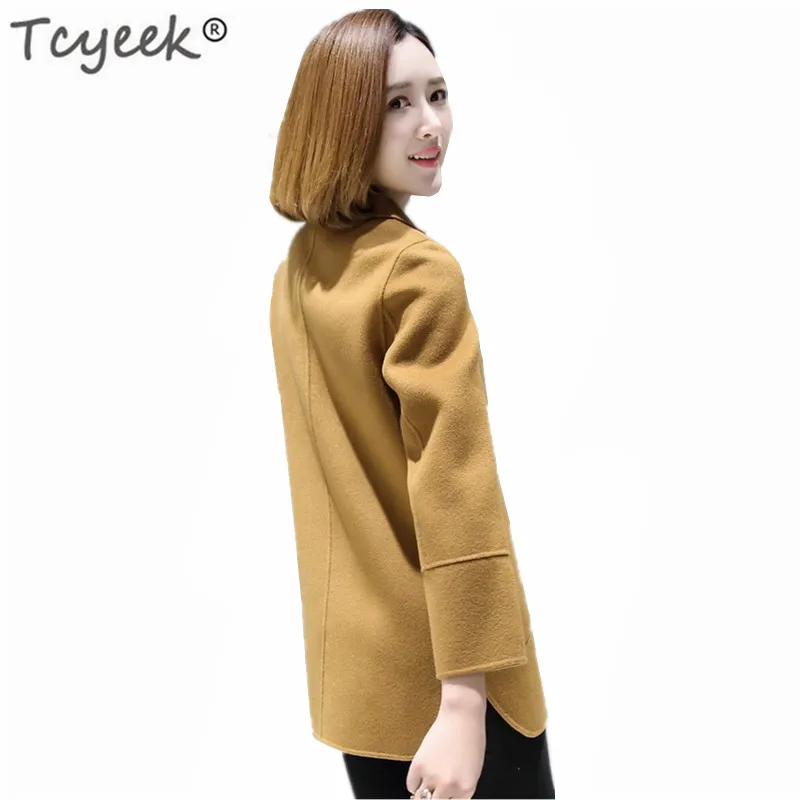 Tcyeek 2020 зимняя куртка из 100% шерсти пальто женские двухсторонние шерстяные осенняя