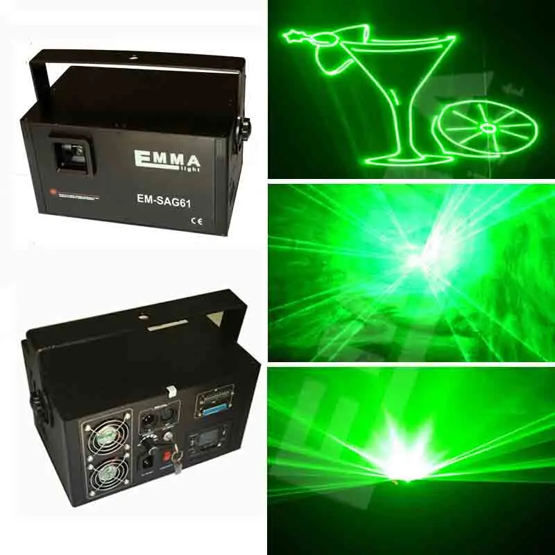 Лидер продаж 1000 МВт зеленого цвета ночной клуб лазерного освещения Бесплатная