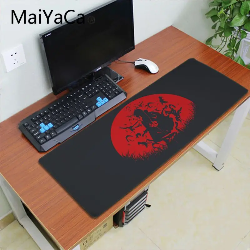 Lock Edge 30X90cm Maiyaca Наруто Япония аниме логотип красивый коврик для мышки в стиле аниме игровой коврик для мыши Скорость клавиатуры коврик для мыши ноутбук Laptop персональный компьютер Настольный коврик - Цвет: Lock Edge 30X90cm