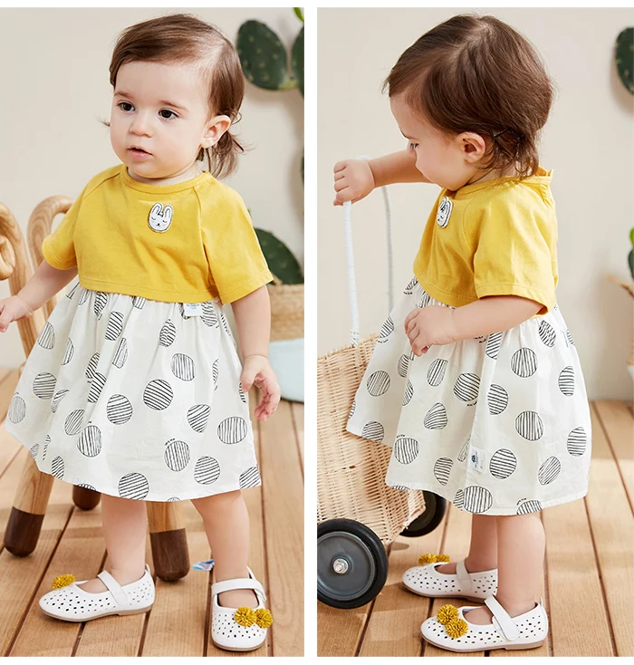 BalabalaBaby/Мини платье для девочек; костюм; Новинка г.; летнее платье на бретелях для малышей; хлопковая одежда из двух предметов; мягкая и удобная одежда