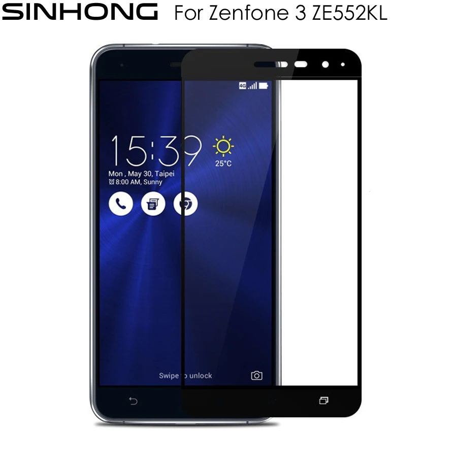 Sinhong 9 H закаленное Стекло полный Экран покрытие чехол для Asus Zenfone 3 ZE552KL протектор