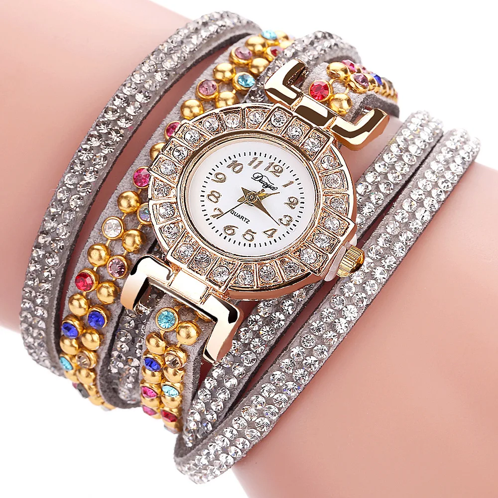 2018 Новый Для женщин кварцевые часы браслет Повседневное Мода Rhinestone наручные