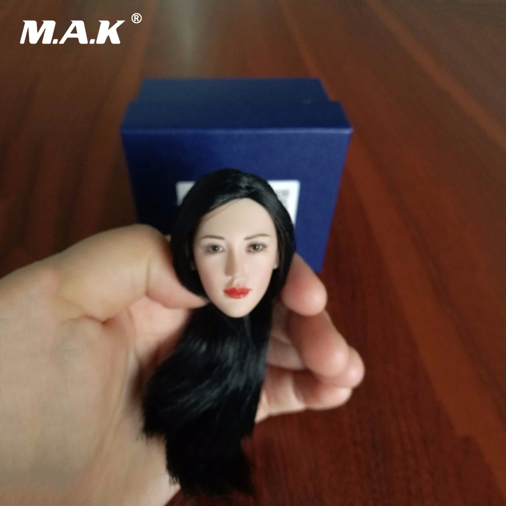 1/6 Female Head Sculpt Huntress Figure Black Long Hair Carving Model for 12&quot Action HT Phicen Body | Игрушки и хобби