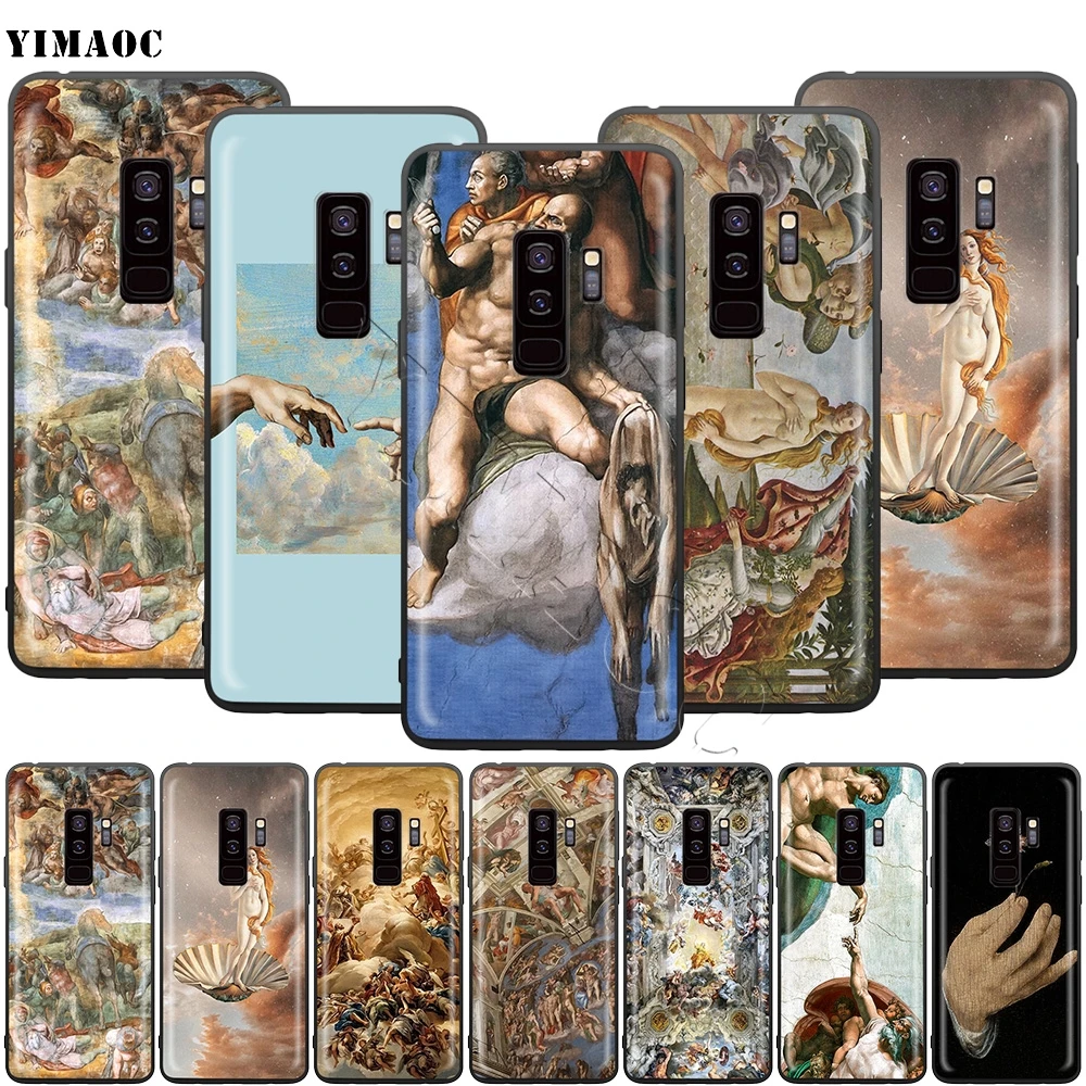 YIMAOC Микеланджело Сотворение Адама Мягкий силиконовый чехол для Samsung Galaxy S6 S7 Edge S8 S9