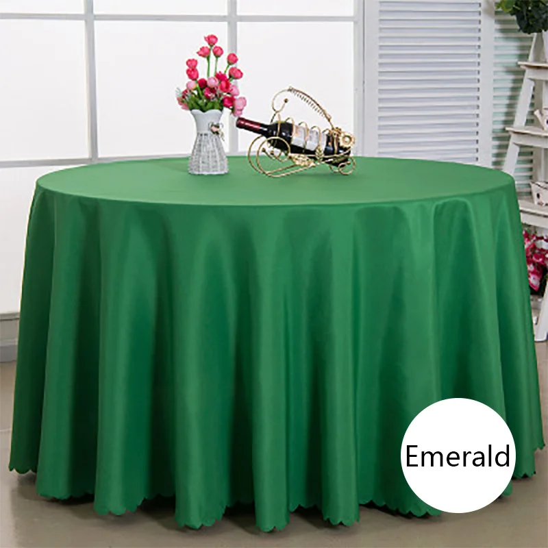 Emerald Скатерть IHAD, круглая, квадратная, цветная, скатерть, на Рождество, свадьбу, мероприятие, вечерние, для отеля, для украшения дома, для столовой, Полиэстеровая скатерть - Цвет: Emerald