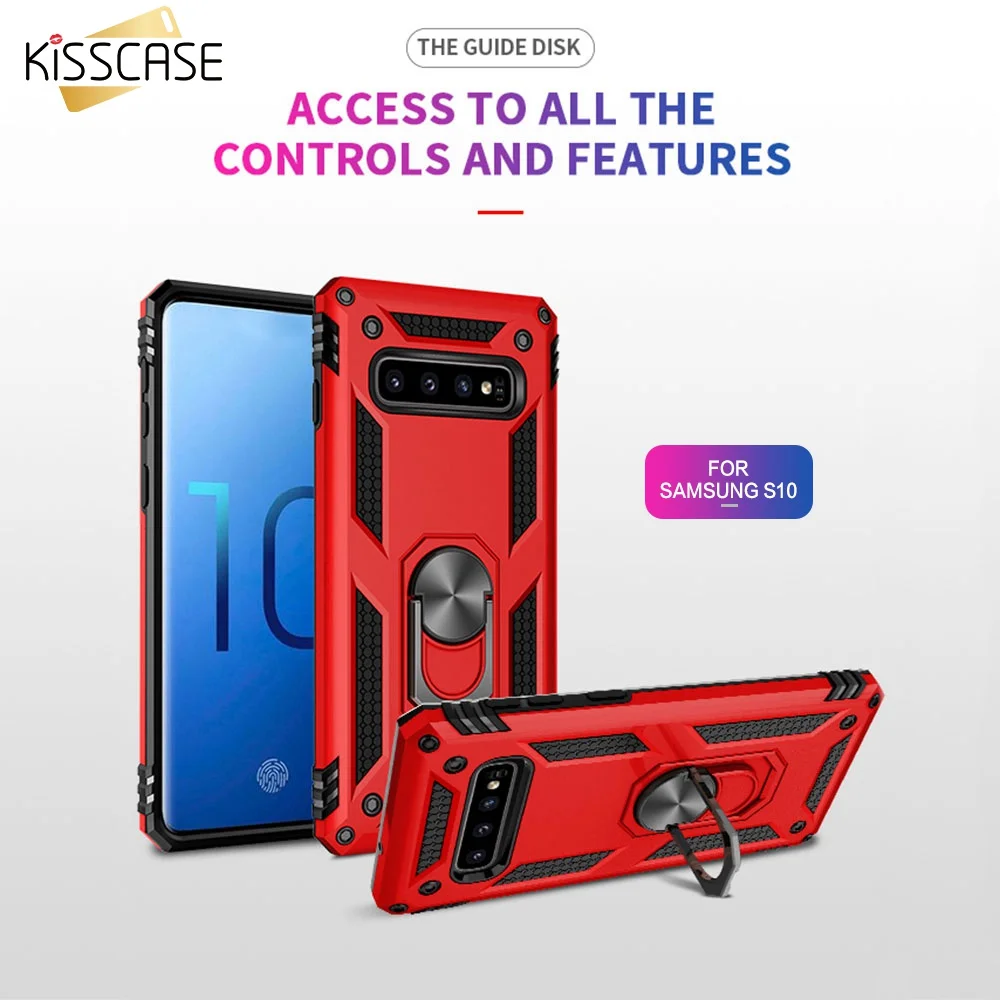 Kisscase укрепленный держатель кольца чехол для iPhone 8 6 7 Plus противоударное кольцо Fundas