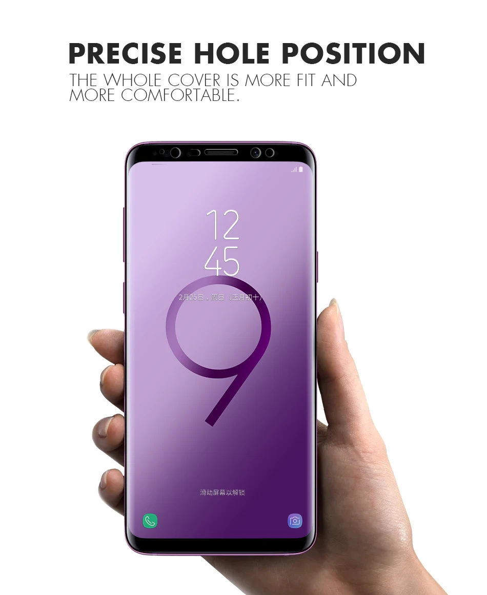PZOZ для samsung galaxy s9 galaxy s9 plus стекло закаленное Полное покрытие экрана протектор для galaxy note 9 стеклянная пленка s9plus s 9 3D