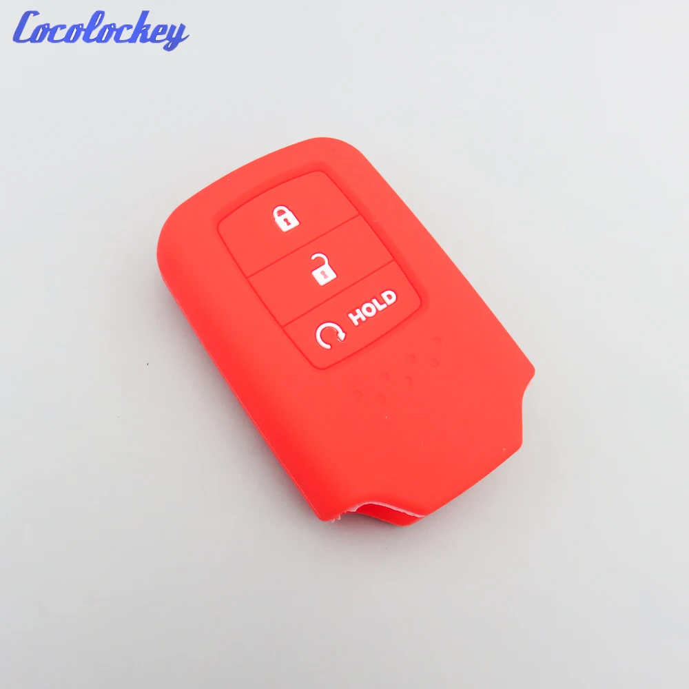 Cocolockey Silicone Key Fob Cover Case Shell for Honda CITY 2017 Accord Vezel Civic Pilot CRV HRV JAZZ Remote Keyless Holder | Автомобили