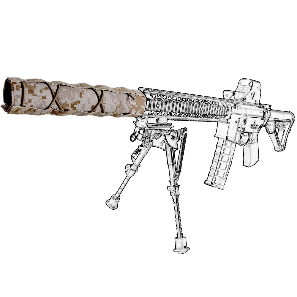 EMERSONGEAR 22 см подавитель крышка страйкбола Тактическая Военная стрельба глушитель быстросъемная крышка EM9330