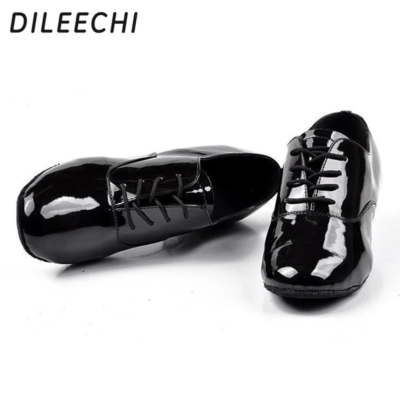 DILEECHI мужские туфли для латиноамериканских танцев черные из искусственной кожи
