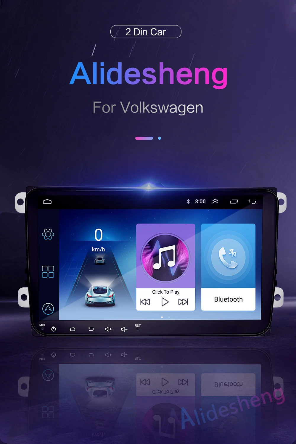 Car Multimedia player Android 8.1 GPS 2 Din Stereo For Volkswagen VW POLO Amarok PASSAT B6 Golf Skoda Octavia Seat Leon Radio