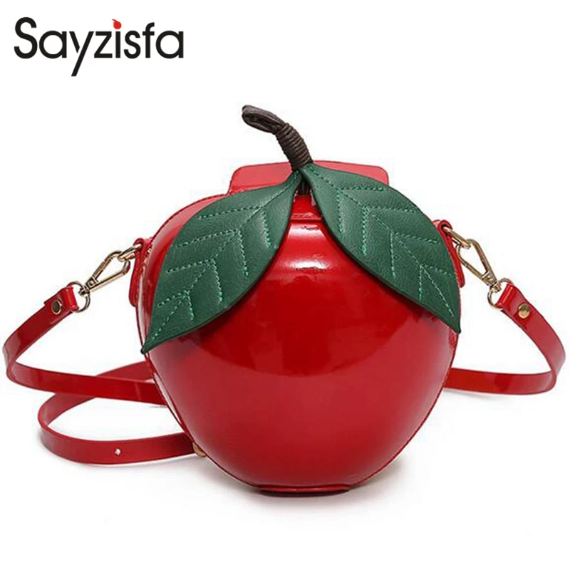 Sayzisfa Фирменная Новинка Для женщин Сумки через плечо модные красные Apple мини сумка