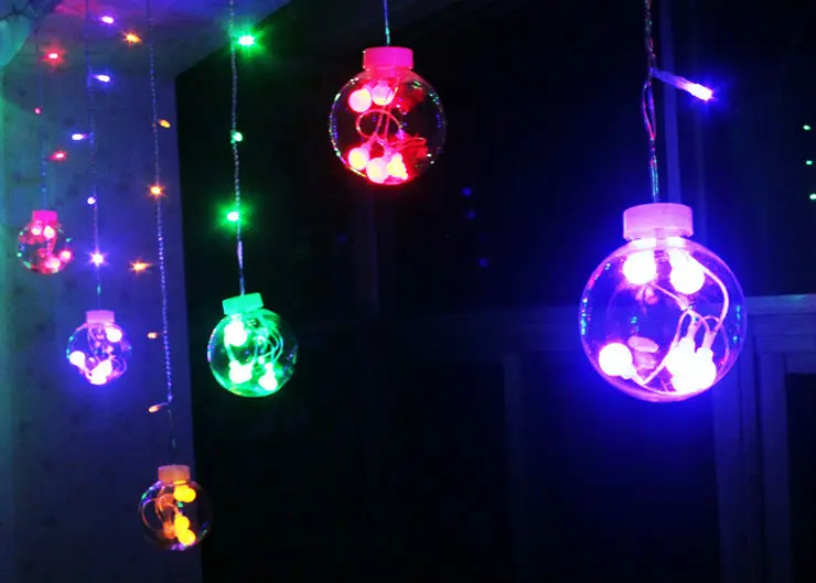 СВЕТОДИОДНАЯ Гирлянда-занавеска 220 В 3 м | Лампы и освещение