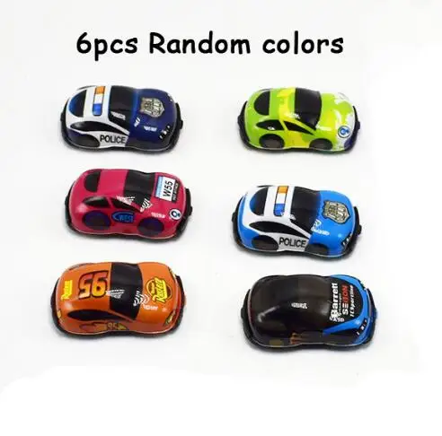 6pcs racing cars 12 шт./6 шт., игрушки для автомобиля, детский гоночный автомобиль, детские мини-машинки, мультипликационный автомобиль, автобус, грузовик, детские игрушки, подарок для мальчика, GYH - Цвет: 6pcs racing cars