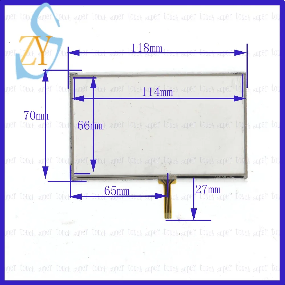 ZhiYuSun 5 шт./лот 118*70 YCG-R5.0-221A резистивные сенсорные экраны дюймов 4 линии сенсорный