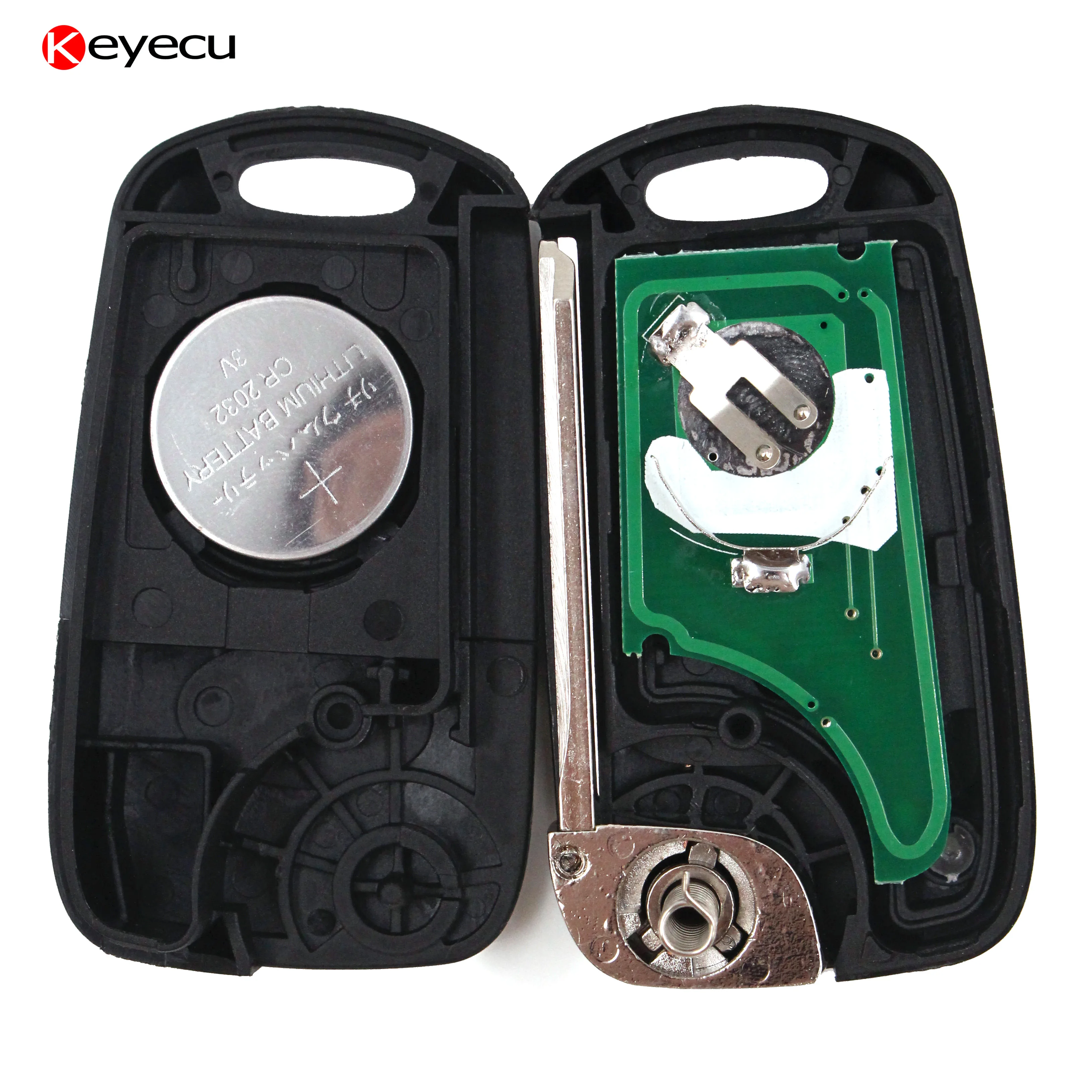 Keyecu 3PCS/LOT Fodling Flip Remote Key Keyless Entry Fob 3 Button 433MHz ID46 Chip for KIA K2 | Автомобили и мотоциклы