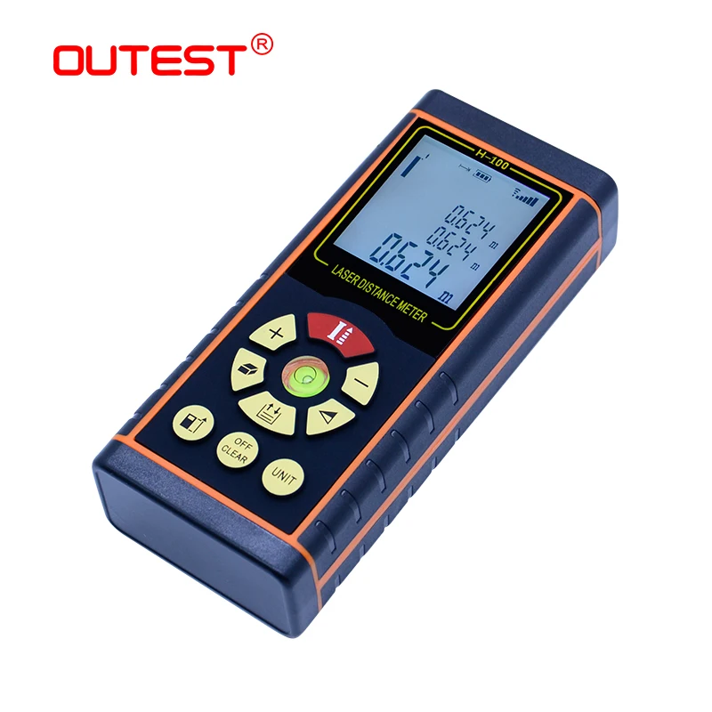 Outest цифровой измеритель расстояния лазер 40 м/60 м/80 м/100 м дальномерный рулетка