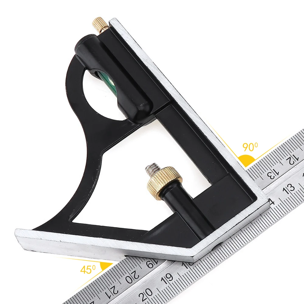 300mm Adjustable Combination Square Angle Ruler Professional Machinist Measuring Guage Multifunctional Tool | Инструменты