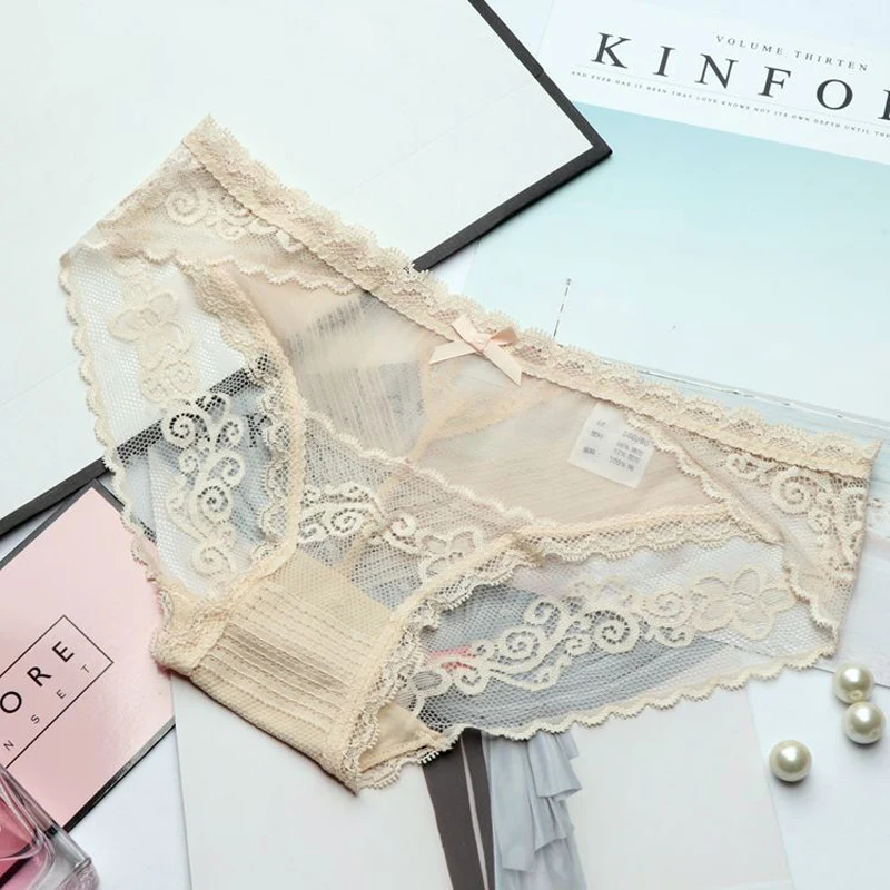 SP & CITY Модные прозрачные трусики сексуальные женские кружевные с бантом милое