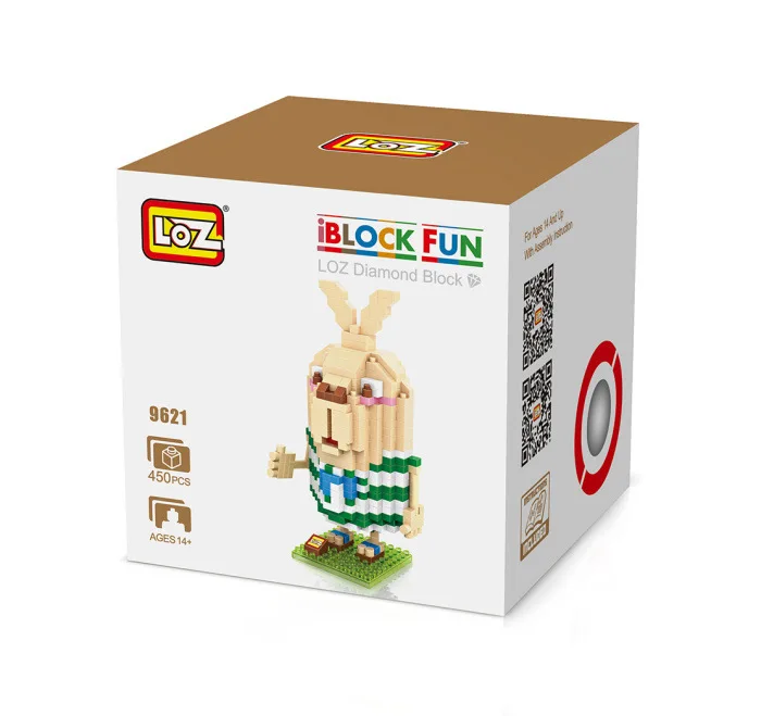 LOZ Кролик Мультфильм Фигурку Мини Строительные Блоки 3D Кирпичи Модель