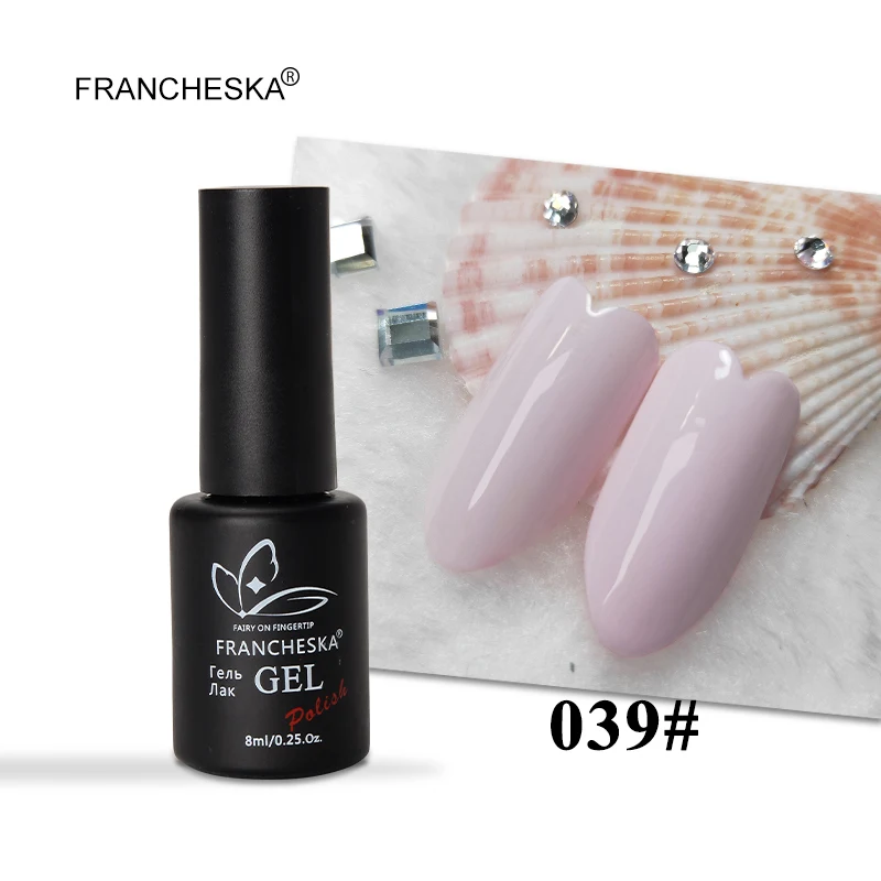 8ml Gel Polish 039 Francheska 15 мл грунтовка для ногтей основа гель для ногтей долговечный нет необходимости УФ светодиодный светильник Быстросохнущий на воздухе Гель-лак верхнее покрытие лак для ногтей - Цвет: 8ml Gel Polish 039