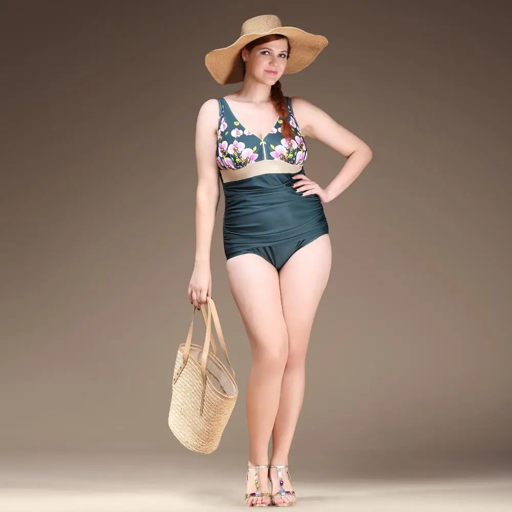 Сексуальный цельный купальник PERONA винтажный женский с оборками и цветочным