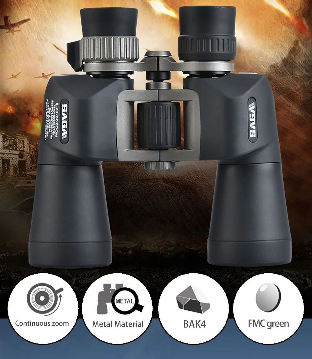 SAGA бинокль большой дальний зум 8-20 раз с высоким увеличением телескоп HD Professional zoom для кемпинга туризма охоты